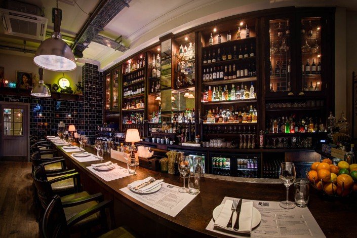 Downstairs bar and charcuterie area at El Gato Negro Manchester